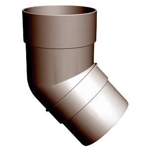 Колено 45° ПВХ Docke STANDART темно-коричневый